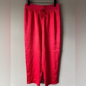 TRINA TURK BERNELLE 2 PANT DRAWSTRING JOGGERS CAPRI CORAL SIZE SMALL